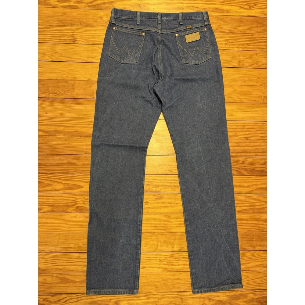 Wrangler 13MWZ Cowboy Cut Jeans Mens 36x38 Blue Denim Straight Leg Western - Picture 8 of 11